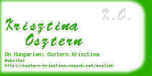 krisztina osztern business card